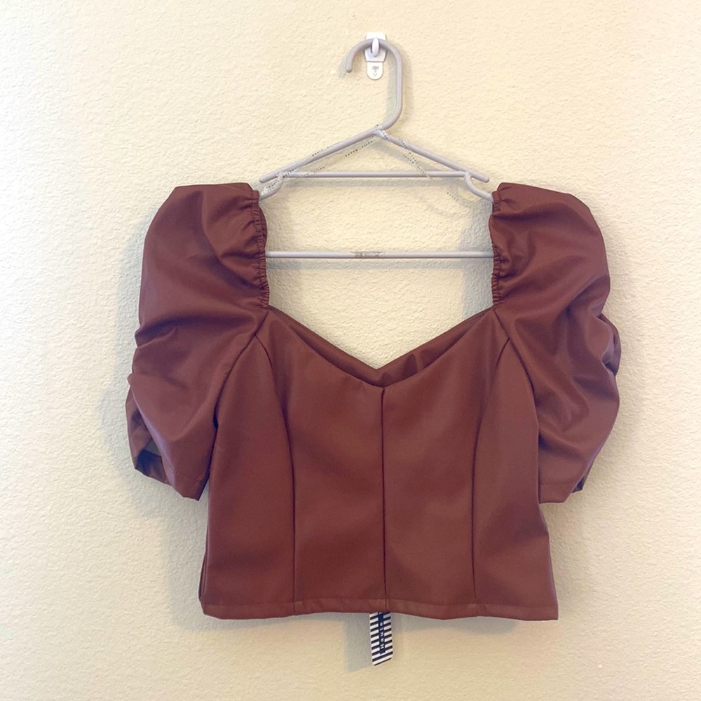 Brown Leather Two Piece